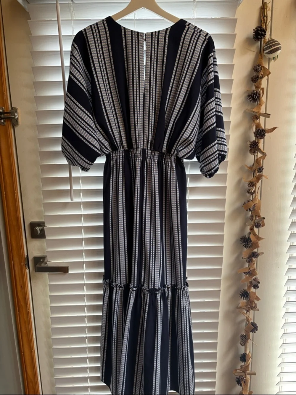 Taylor Navy and White Striped Maxi Dress - Picture 4 of 5
